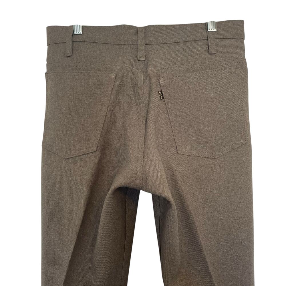 Vintage Levi’s Dracron Polyester Dress Pants In Brown USA Made Size 31x34 - Picture 6 of 9